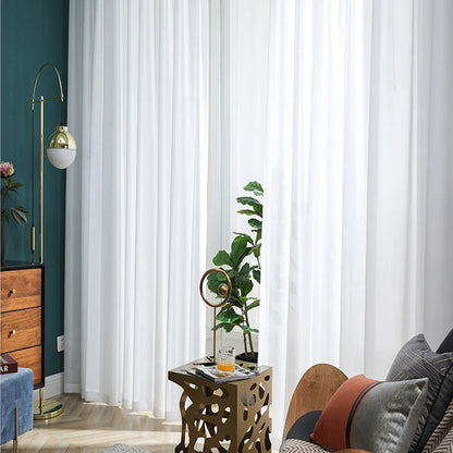 Asazal Sheer Tulle Window Curtains