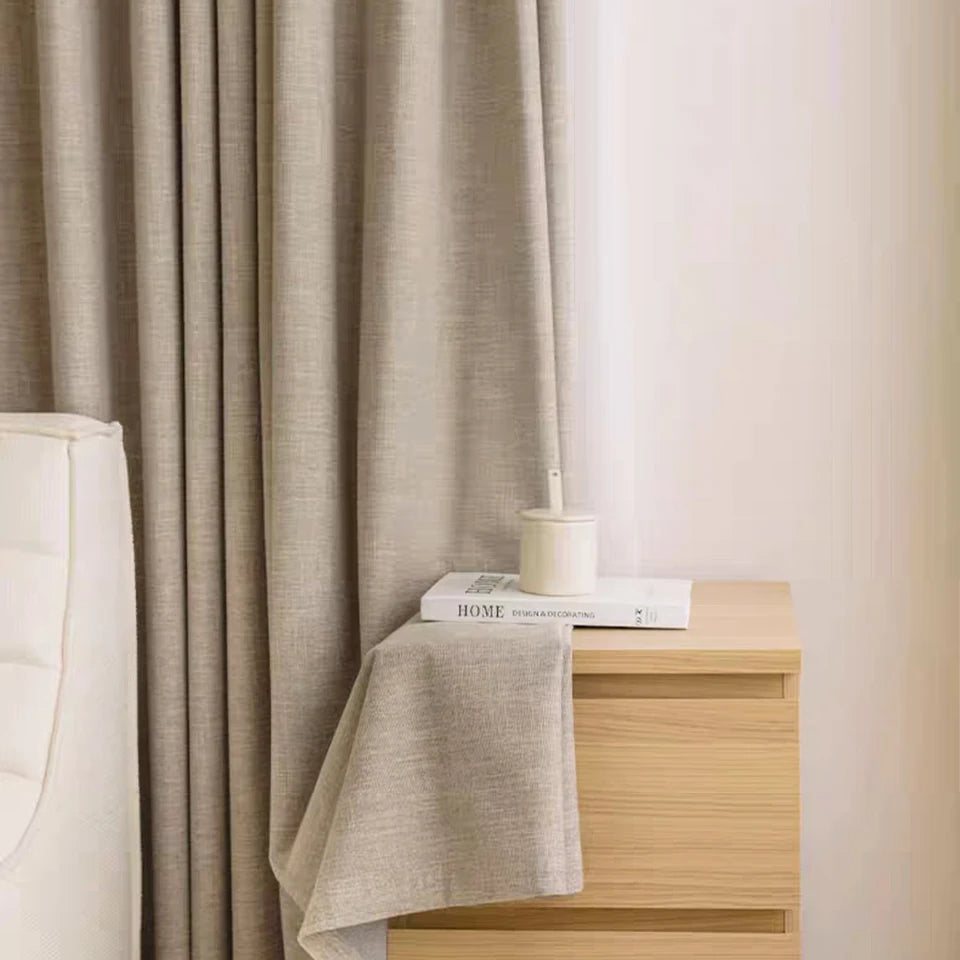Asazal Linen Blackout Curtains