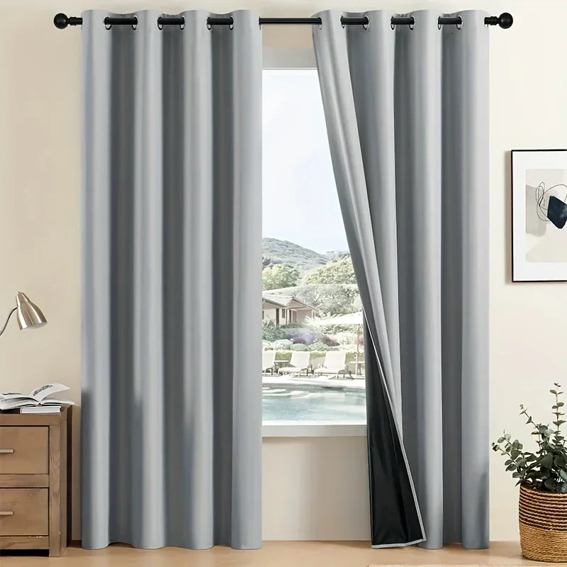 Modern Blackout Curtains Coated Lining