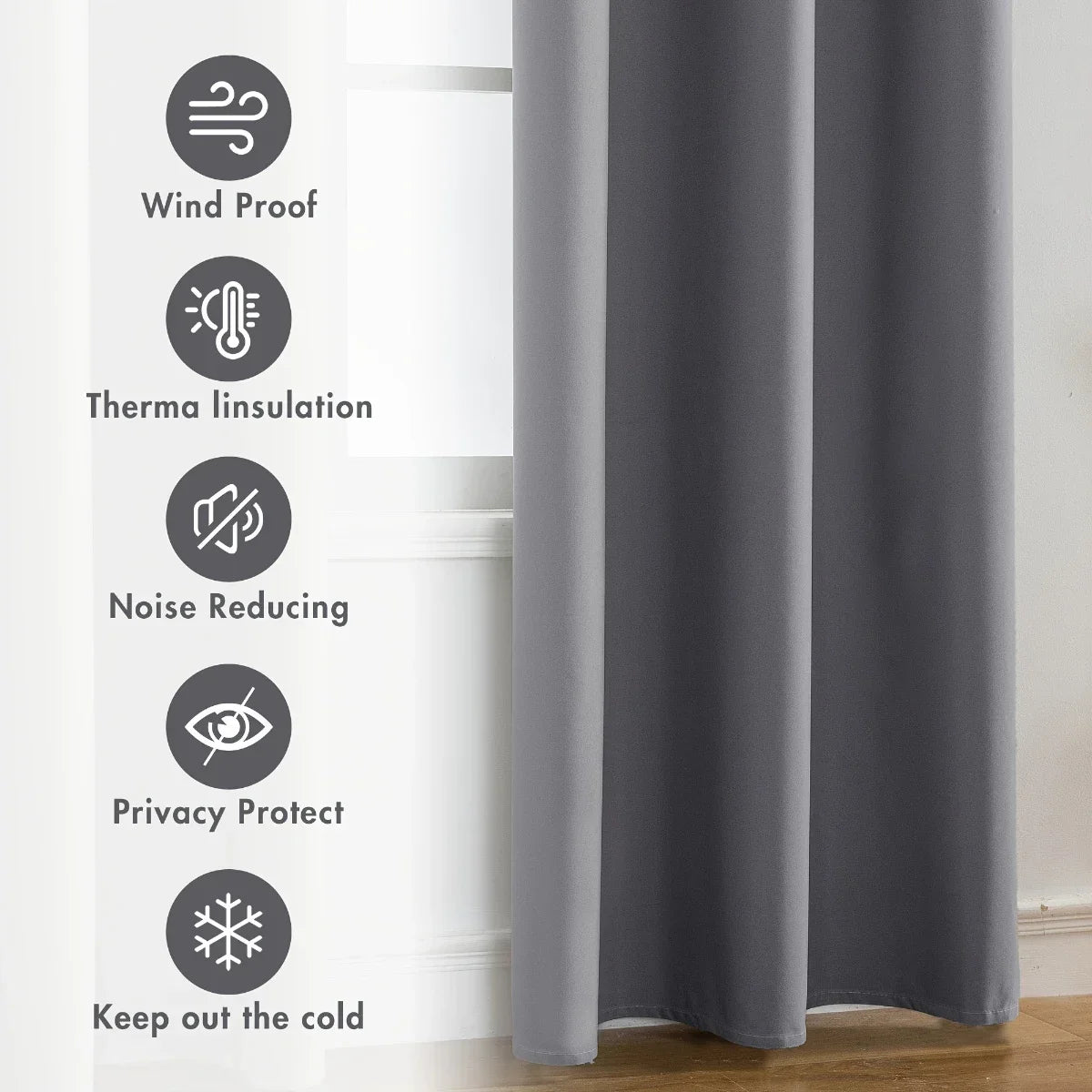 Modern Blackout Curtains Coated Lining