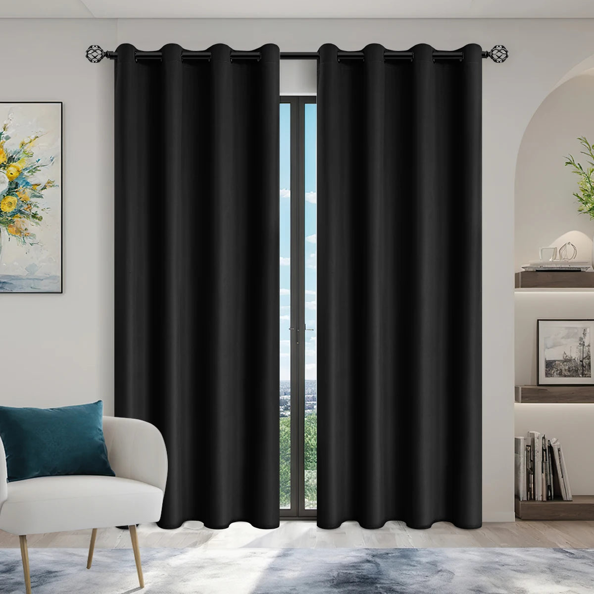 Modern Blackout Curtains Coated Lining