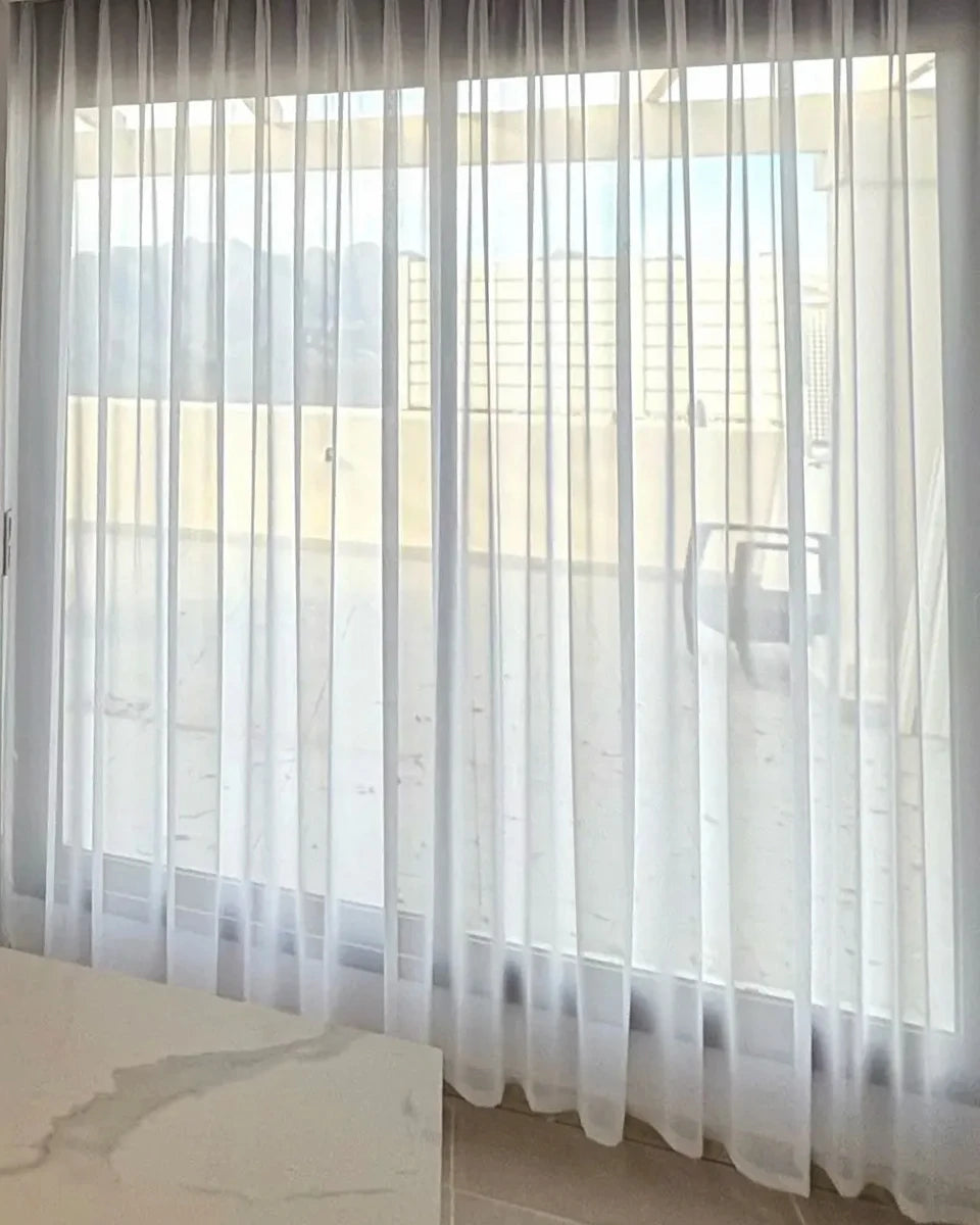 Asazal Sheer Tulle Window Curtains