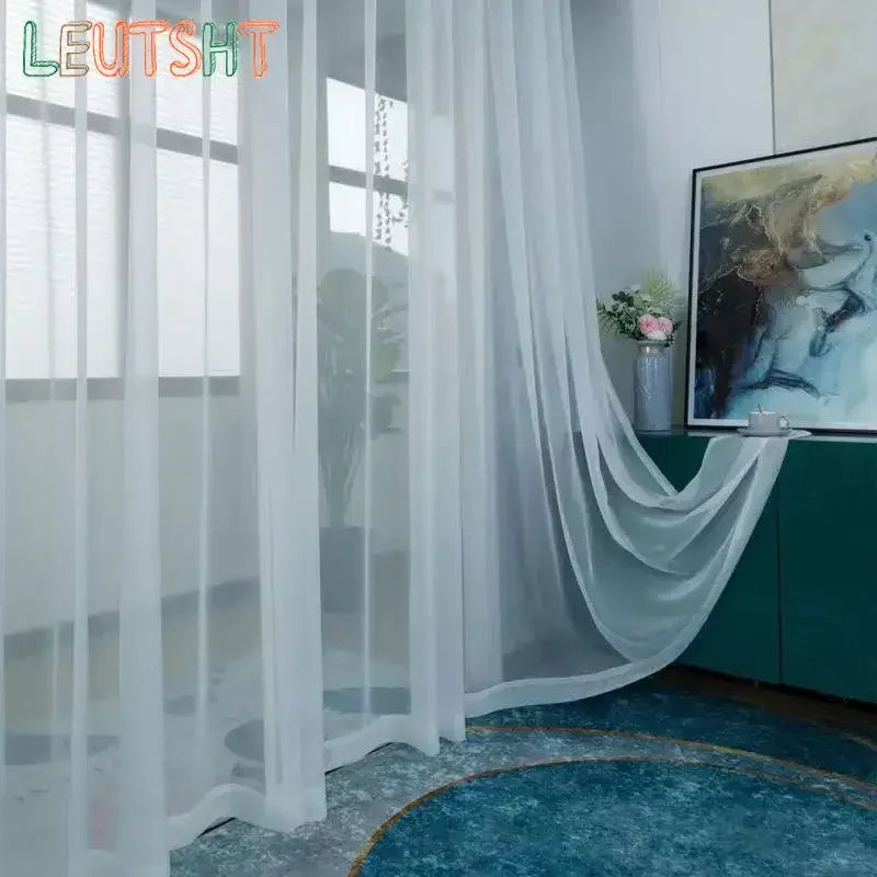 Custom White Sheer Curtains