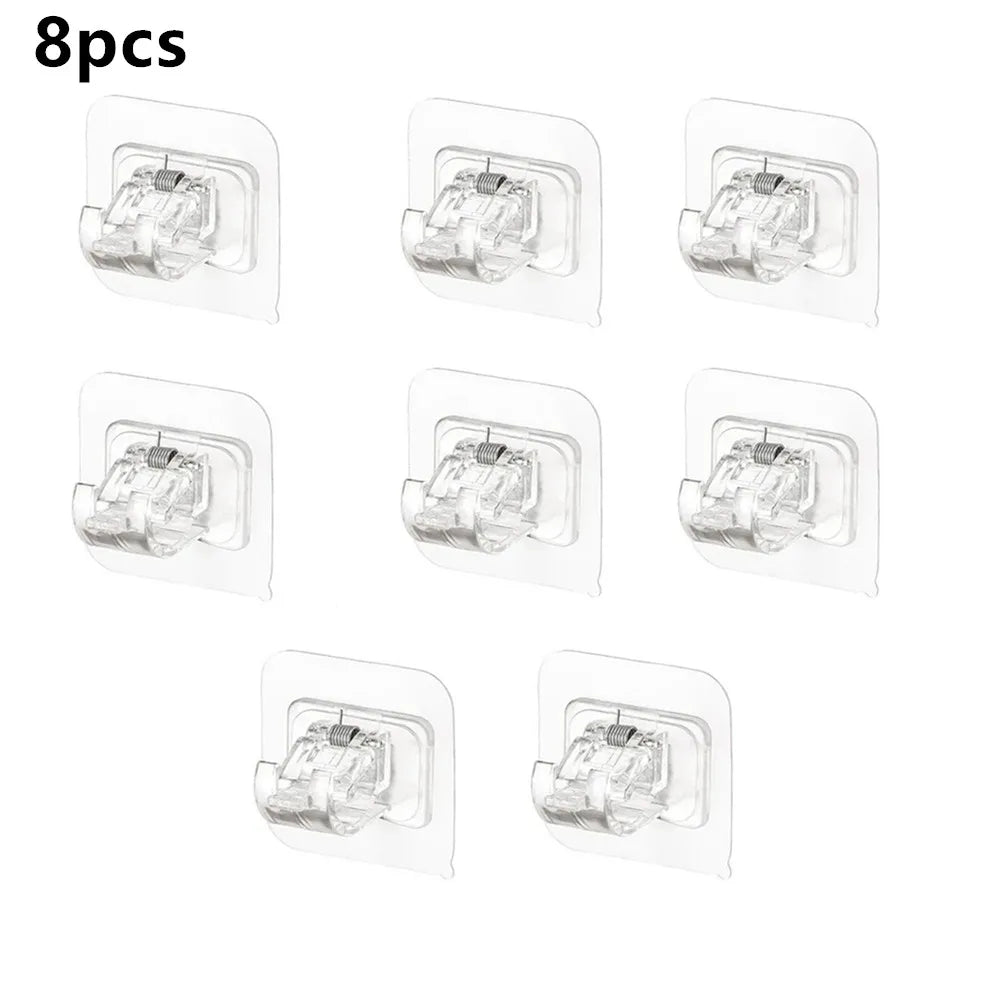 Self-Adhesive Curtain Rod Clip Hooks