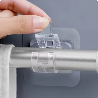 Self-Adhesive Curtain Rod Clip Hooks
