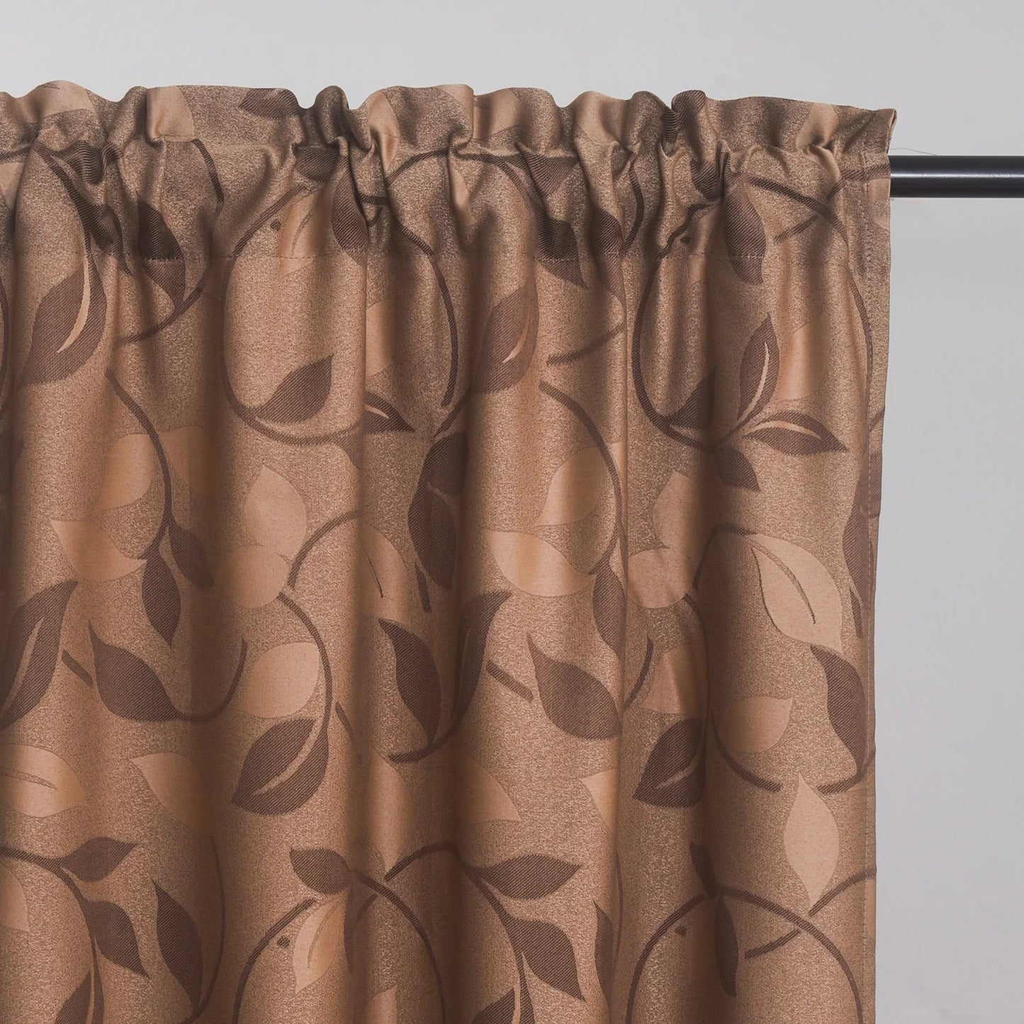 Rod Pocket Blackout Curtains with Valance