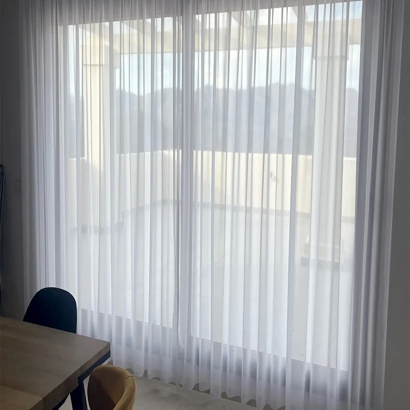 Asazal Sheer Tulle Window Curtains