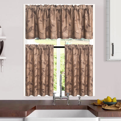 Rod Pocket Blackout Curtains with Valance
