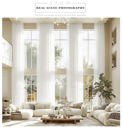 Custom White Sheer Curtains