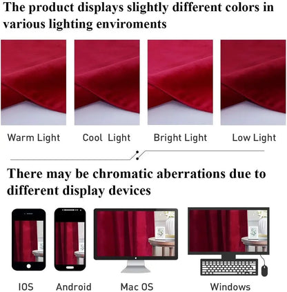 1Pc Burgundy Red Velvet Curtains 84 Inches Long Luxury Room Darkening for Bedroom Living Room Christmas Rod Pocket Drapes