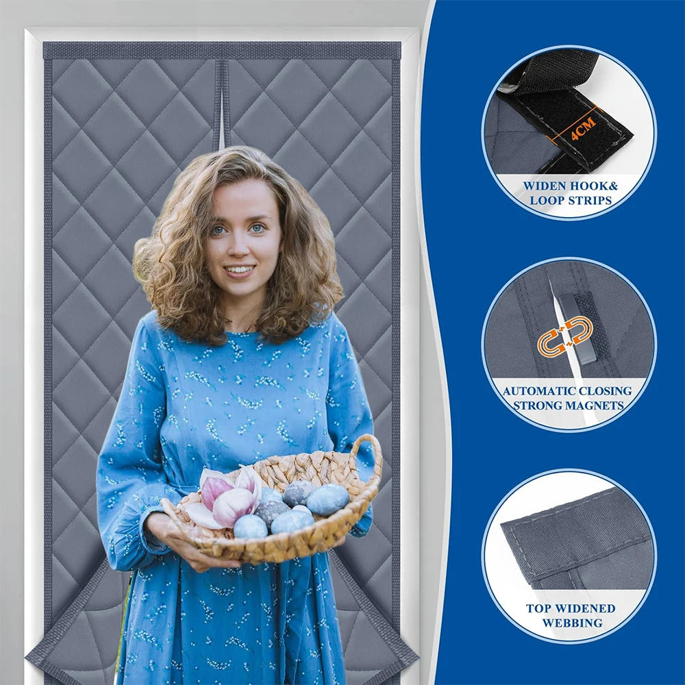 Magnetic Thermal Insulated Door Curtain