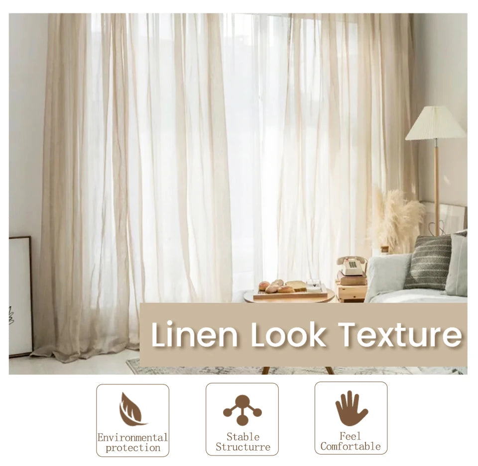 Japan Flax Linen Sheer Curtains