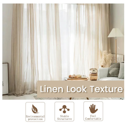 Japan Flax Linen Sheer Curtains