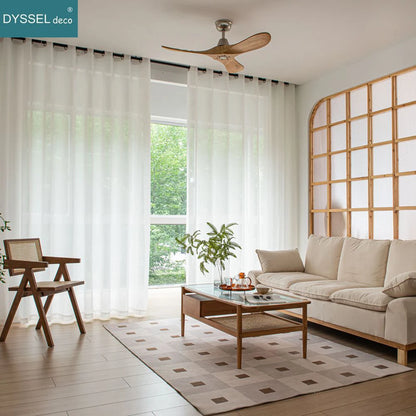 Modern Linen Sheer Grommet Curtains