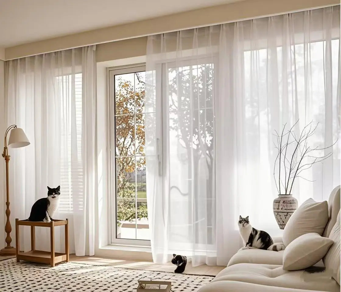 Custom White Sheer Curtains