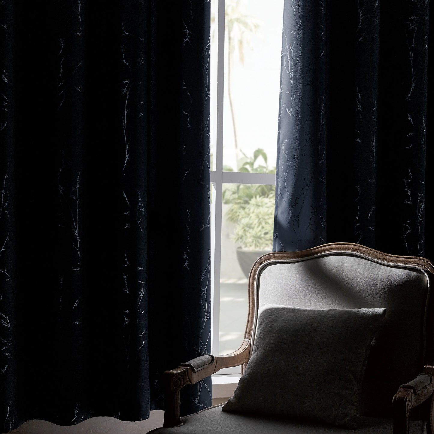 Grommet Blackout Curtains Tree Pattern