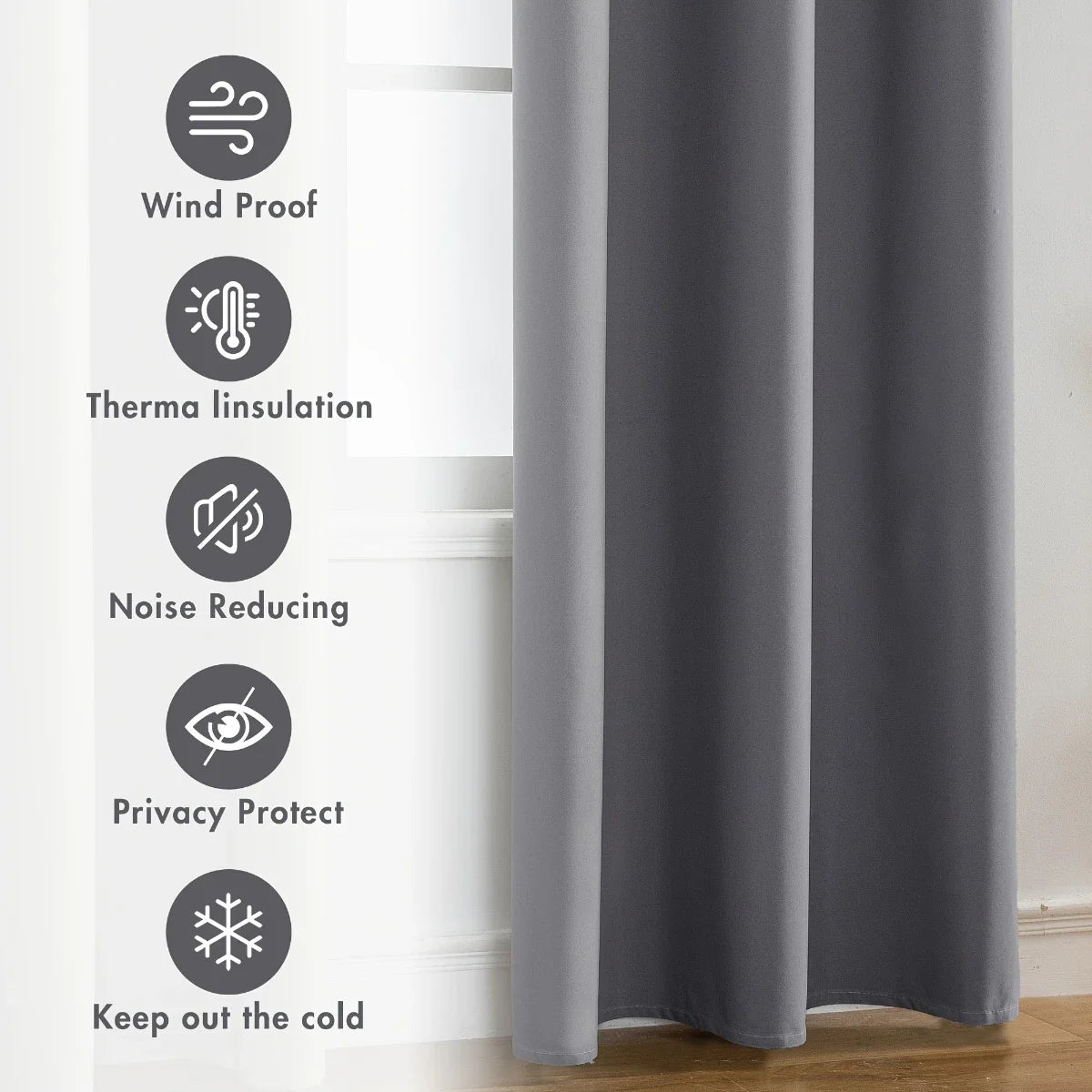 Modern Blackout Curtains Coated Lining