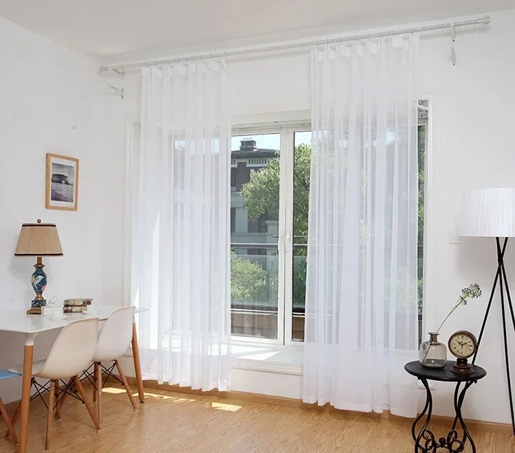 Custom White Sheer Curtains