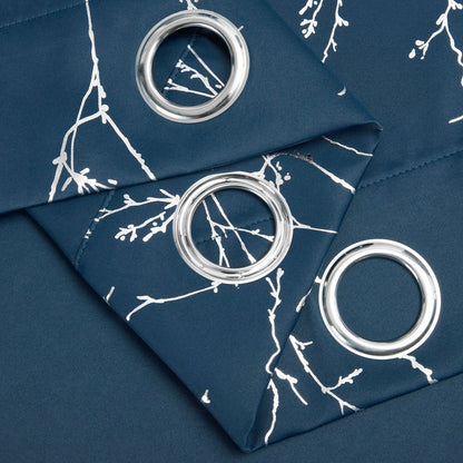 Grommet Blackout Curtains Tree Pattern