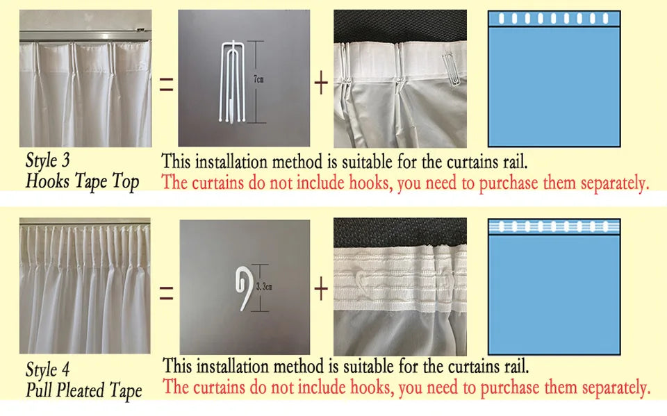 Asazal Sheer Tulle Window Curtains