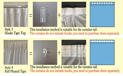 Asazal Sheer Tulle Window Curtains