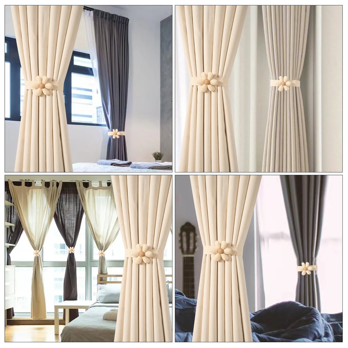 Floral Magnetic Curtain Buckle