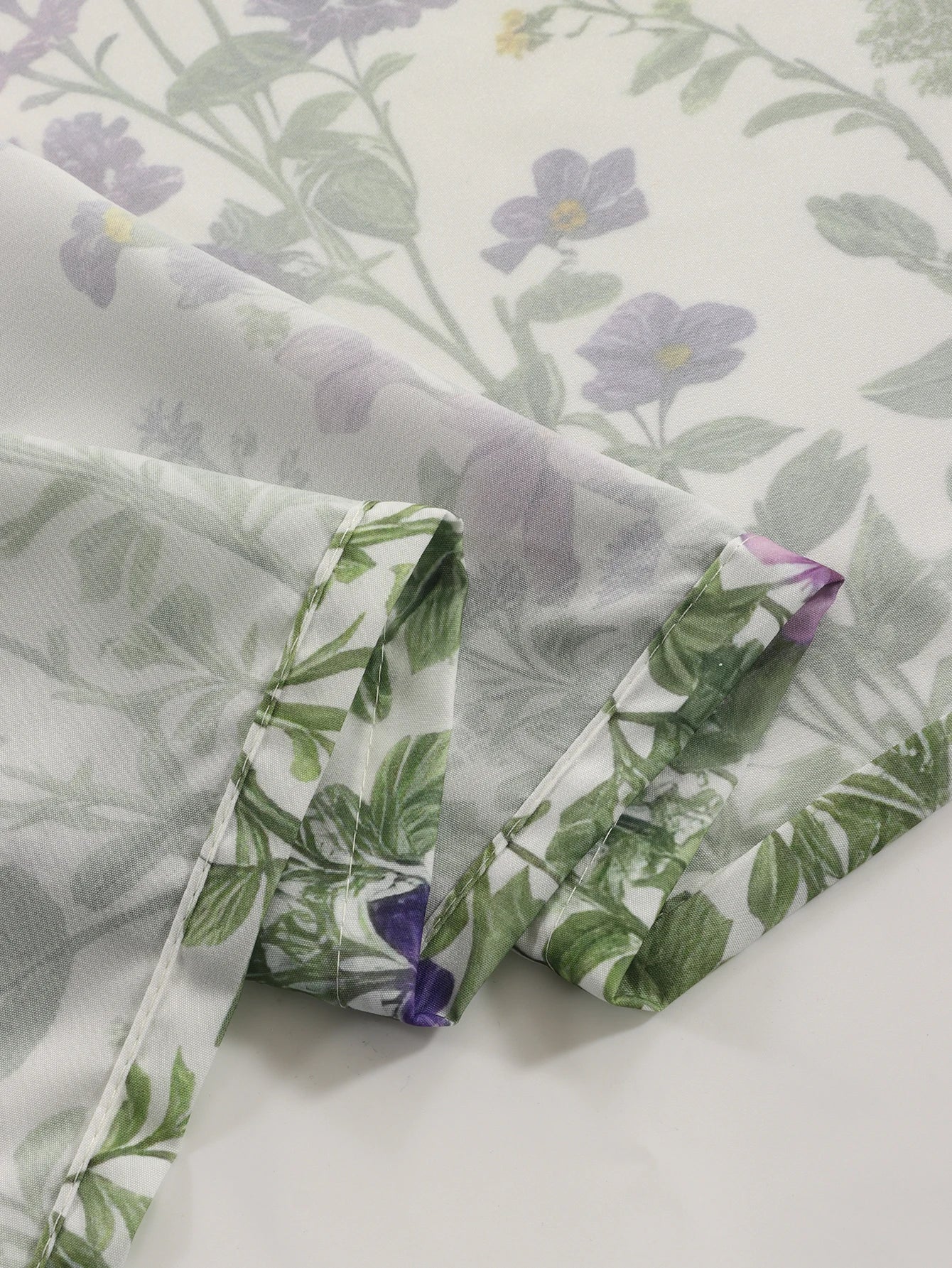 Butterfly Lavender Short Curtains
