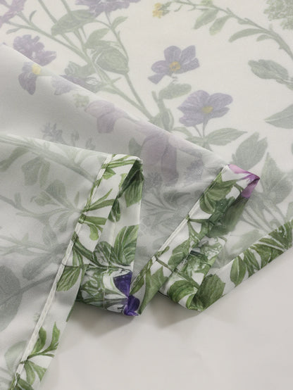 Butterfly Lavender Short Curtains
