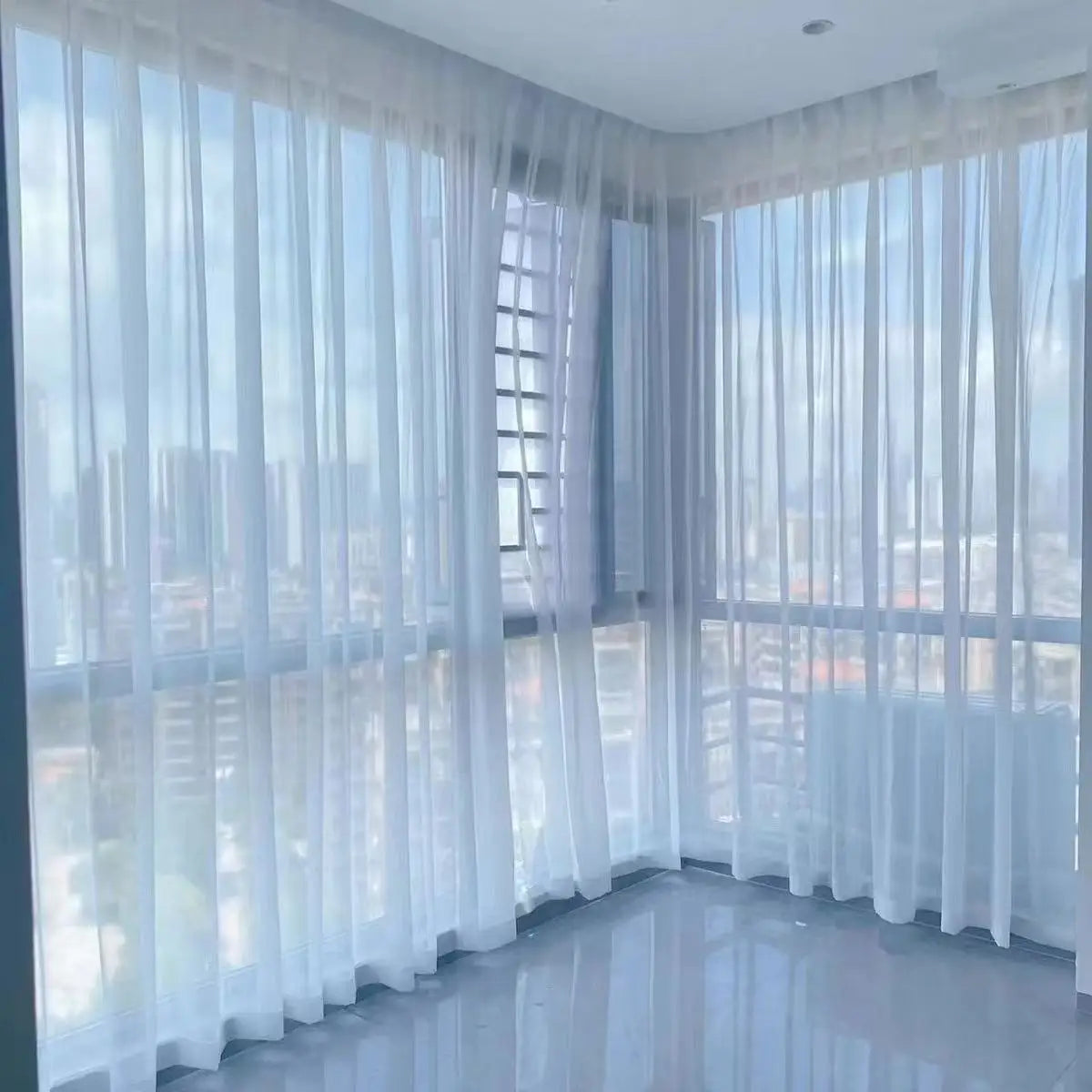 Custom White Sheer Curtains