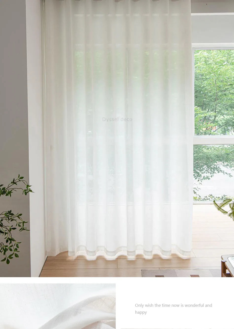 Modern Linen Sheer Grommet Curtains