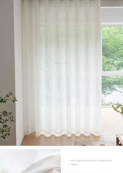 Modern Linen Sheer Grommet Curtains