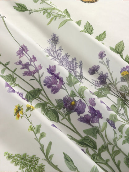 Butterfly Lavender Short Curtains