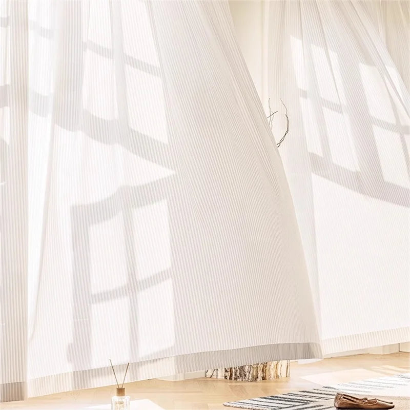 Kyoto Striped Chiffon Sheer Panel