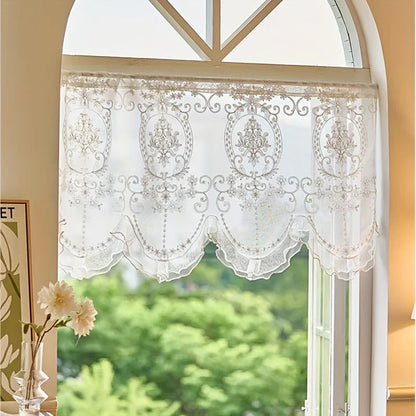 Cantille Ruffled Lace Café Valance