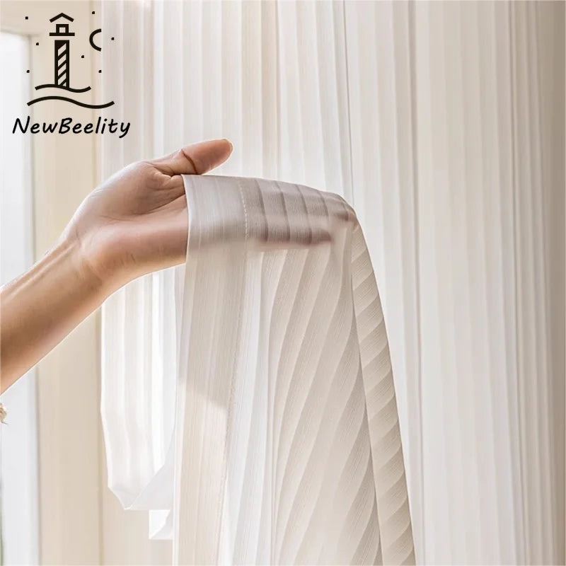 Kyoto Striped Chiffon Sheer Panel