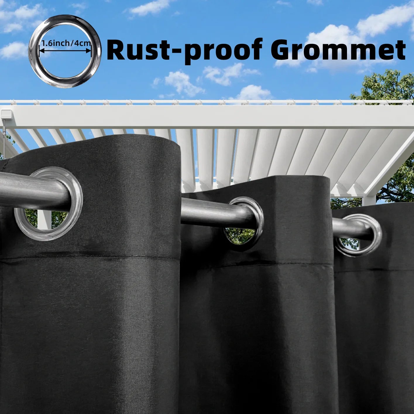 Pavilion Grommet Outdoor Curtain