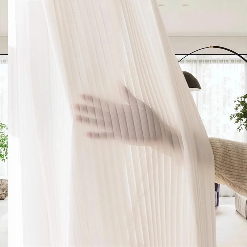 Kyoto Striped Chiffon Sheer Panel