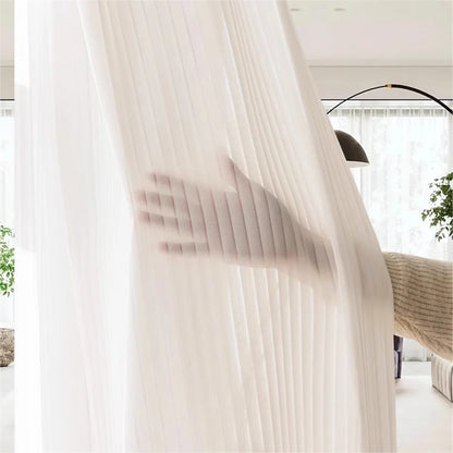 Kyoto Striped Chiffon Sheer Panel