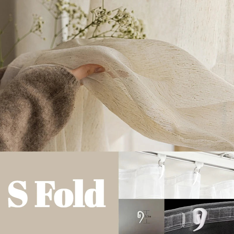 Linette S-Fold Linen Sheer Drape