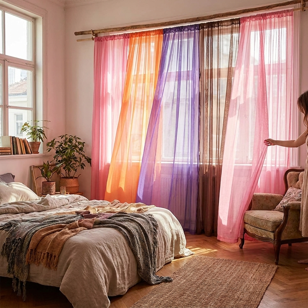 Transparent Gauze Sheer Curtains