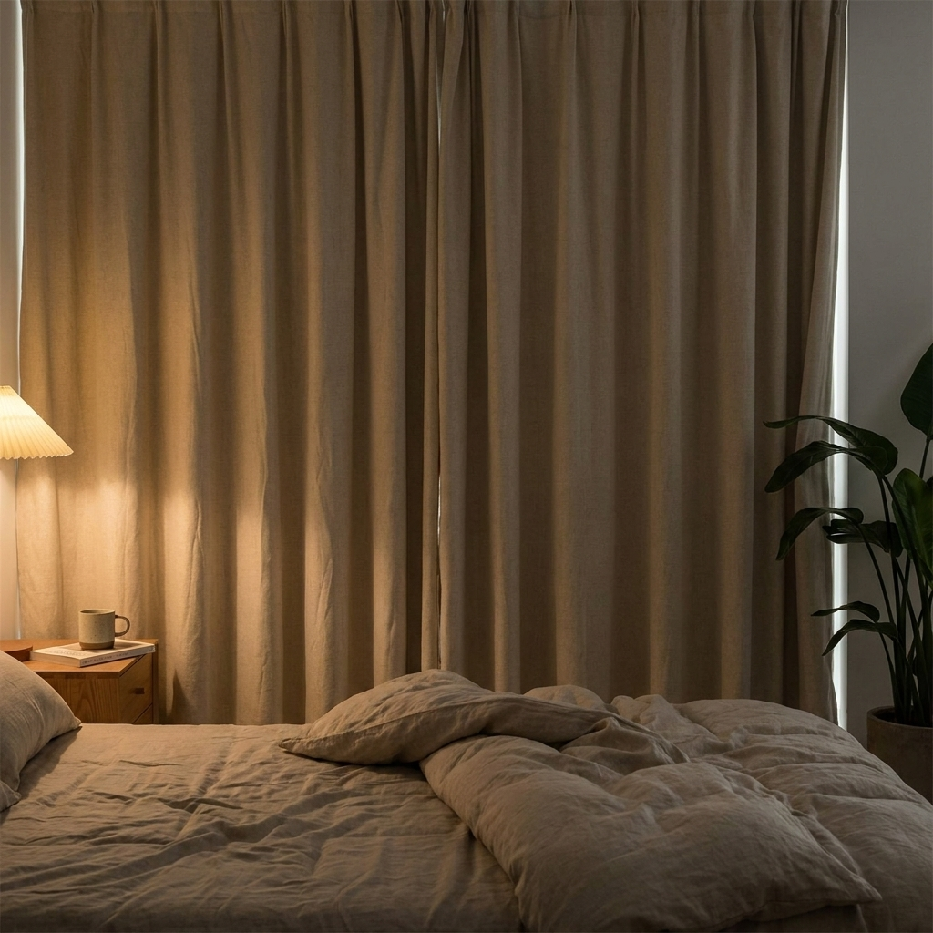 Asazal Linen Blackout Curtains