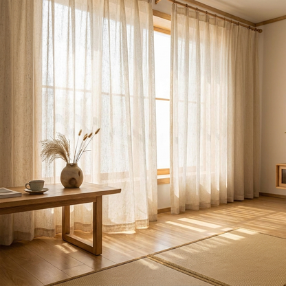 Japan Flax Linen Sheer Curtains