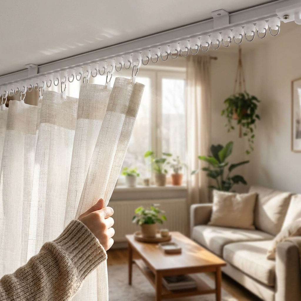 Self-Adhesive Silent Curtain Track